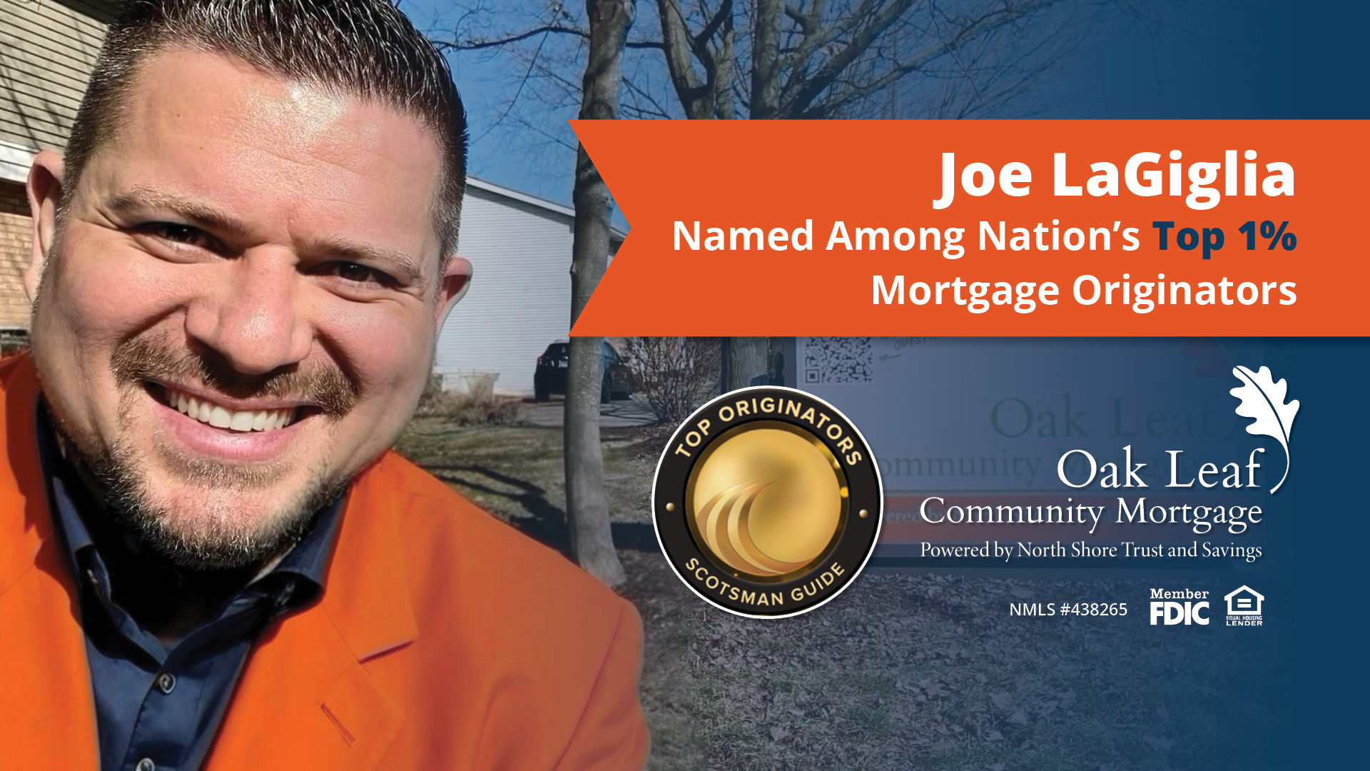 Joe LaGiglia Named Among Nation’s Top 1% Mortgage Originators